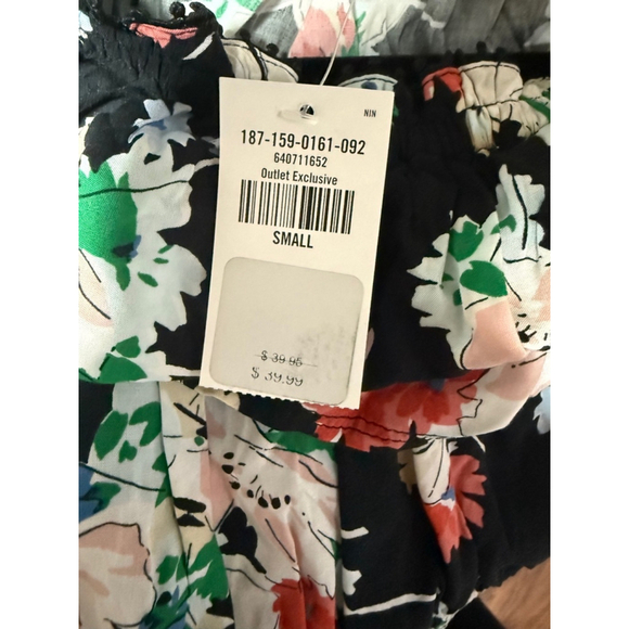 Women's Abercrombie & Fitch Romper Size S Black Floral - Picture 3 of 4